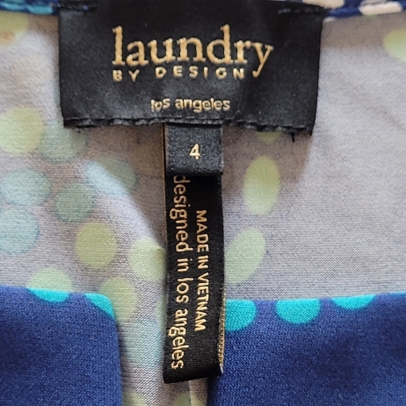 Laundry by Design Blue Sleeve Mini Dress Sz 4 - Picture 9 of 10